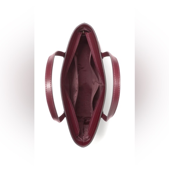 **NWT** KATE SPADE Burgundy Dark Merlot Saffiano Leather Jana Tote Bag - Picture 4 of 6